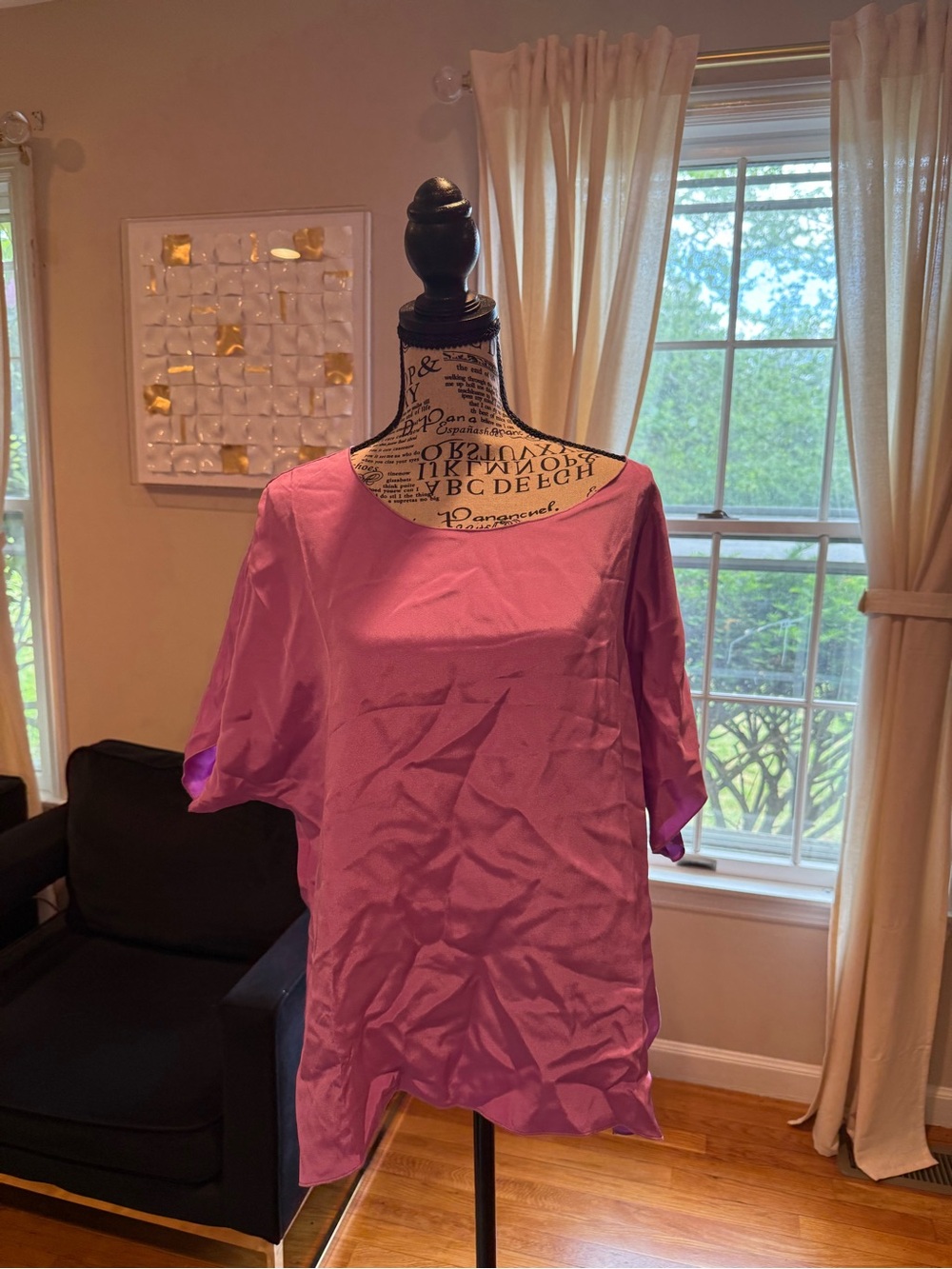 SHI 100% pure silk loose fit to